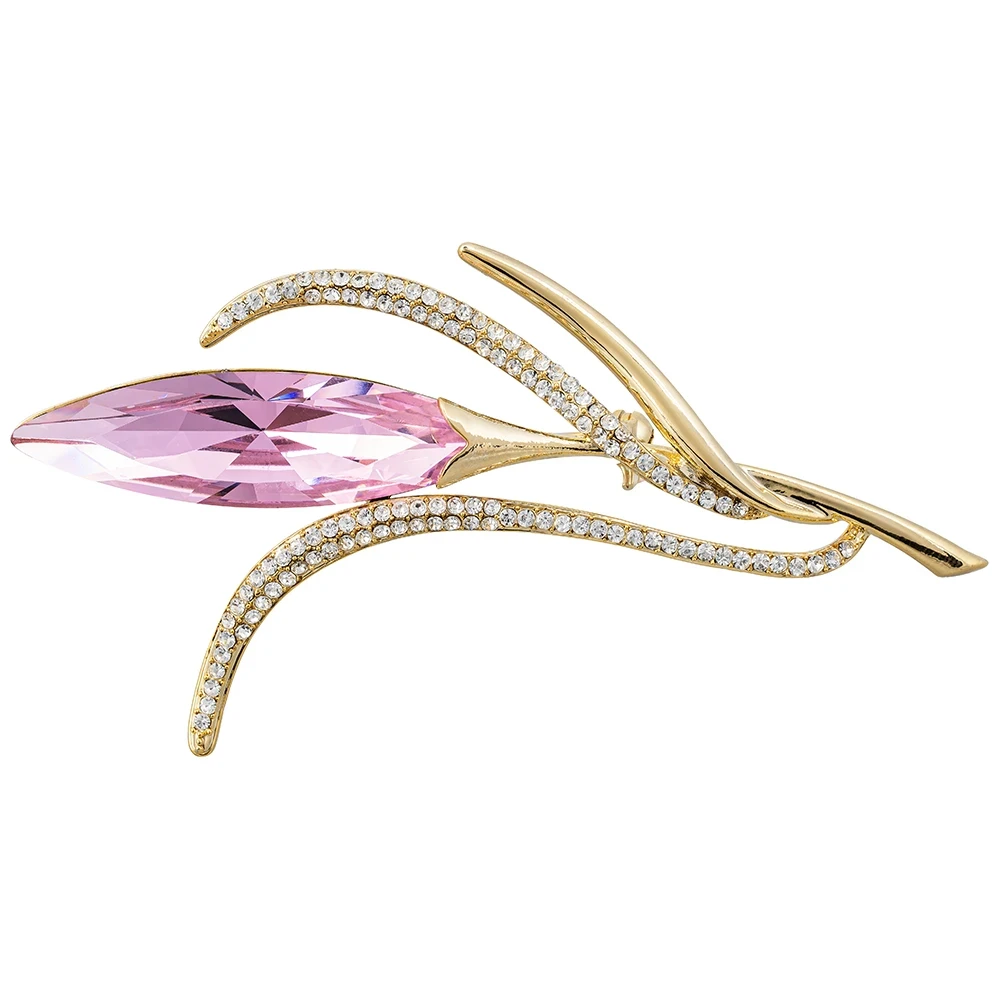 Брошь Elegant crystal flower BR14998 R/G Fiore Luna