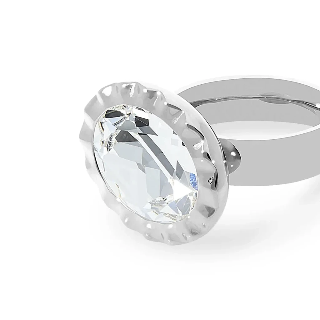 Кольцо Qudo TIVOLA UNICA big (S/P) Crystal 54 686692