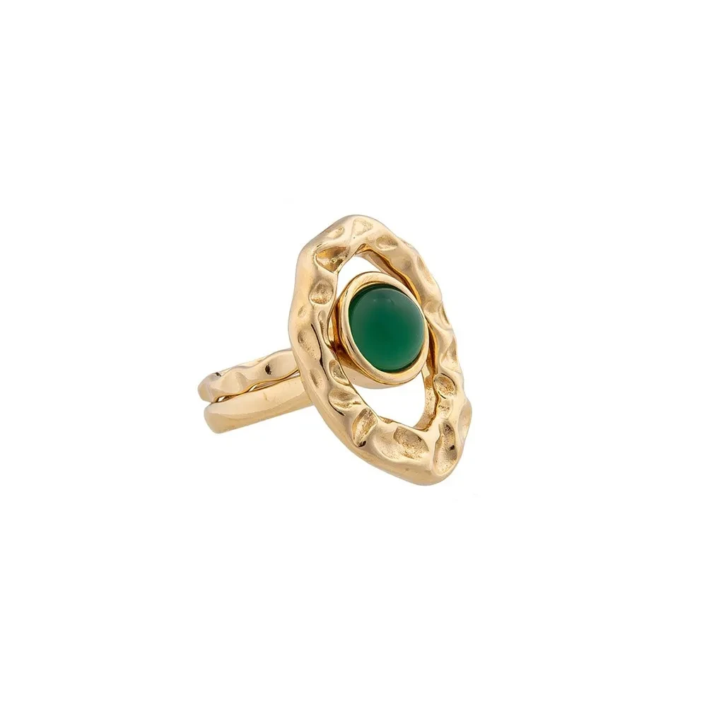 Кольцо Possebon  Green Agate 17.2 мм K7158.17/17.2 G/G