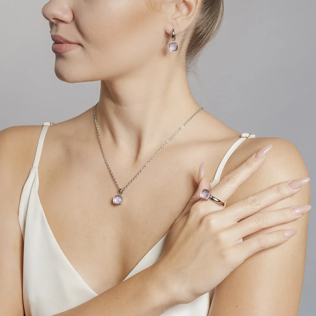 Кольцо Qudo Firenze light rose 19 мм 610270 R/S