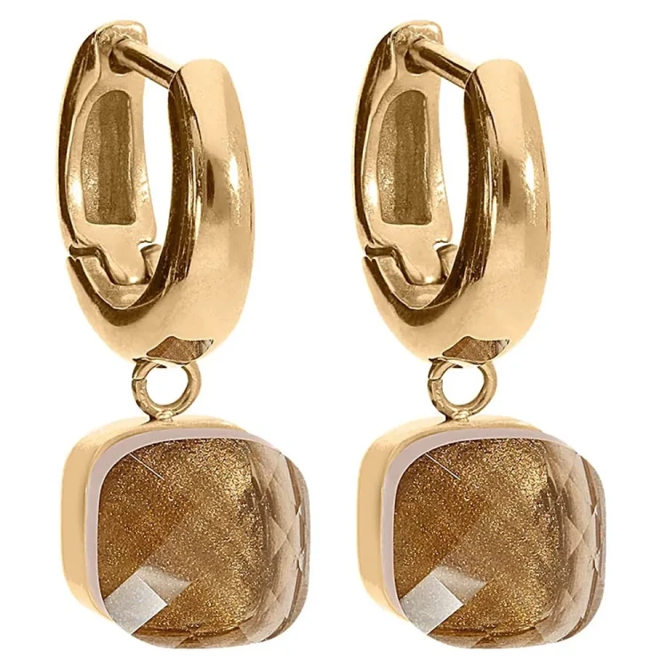 Серьги Qudo FIRENZE (G) Smoked Topaz 107001/20-5108