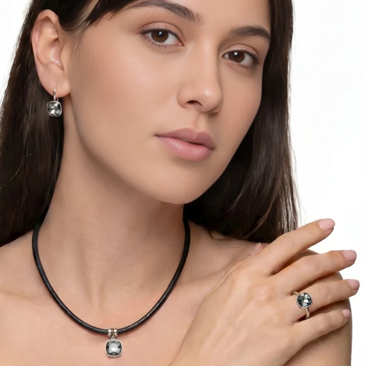 Серьги Dark Grey Ignite A2506.8 BW/S Fiore Luna