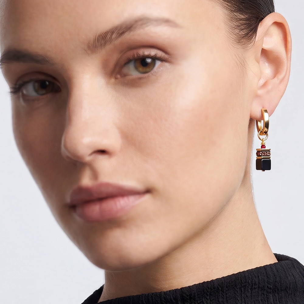 Серьги Coeur de Lion Hoop Black-Red 3043/21-1303