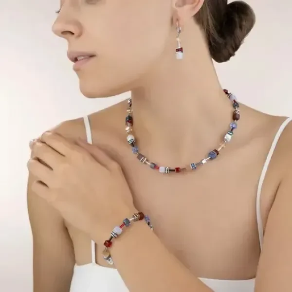 Колье Coeur de Lion Blue-Red 4905/10-0703