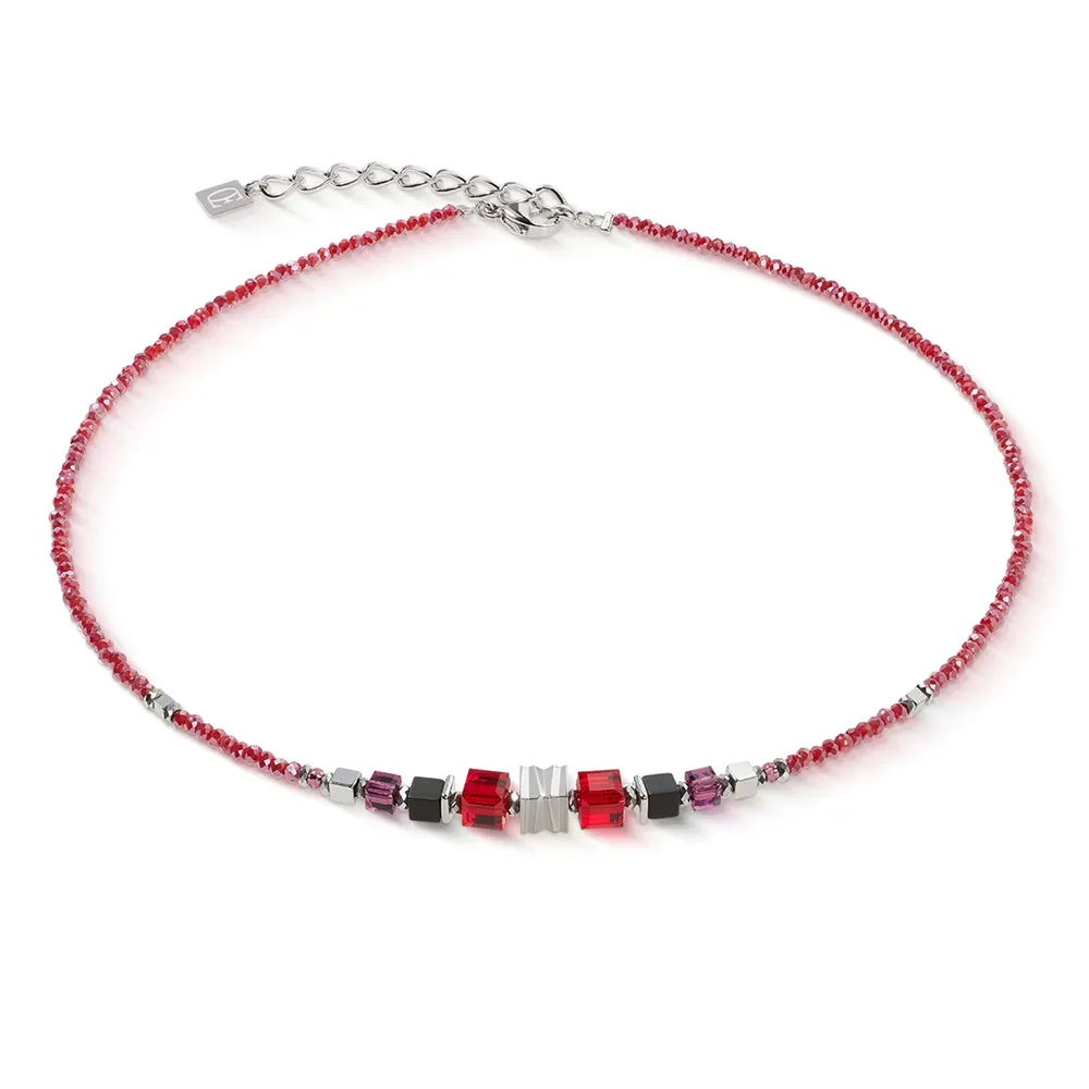 Колье Coeur de Lion Red-Silver 3044/10-0317