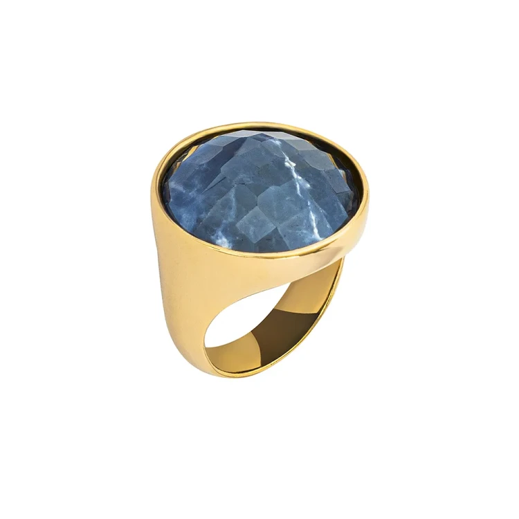 Кольцо Possebon  pearl sodalite 16.5 мм K1155.22/16.5 BL/G