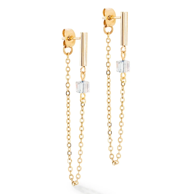 Серьги Coeur de Lion Black-Gold 5076/21-1316