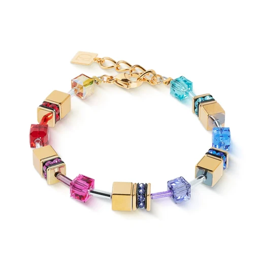 Браслет Coeur de Lion Multicolour Rainbow-Gold 3015/30-1535