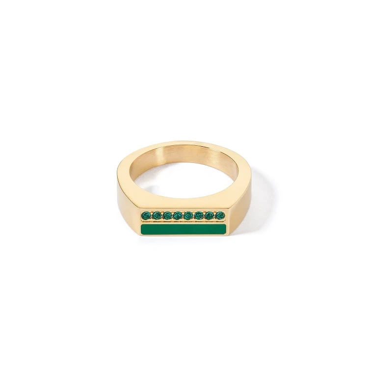 Кольцо Coeur de Lion Dark Green-Gold 0133/40-0549 60
