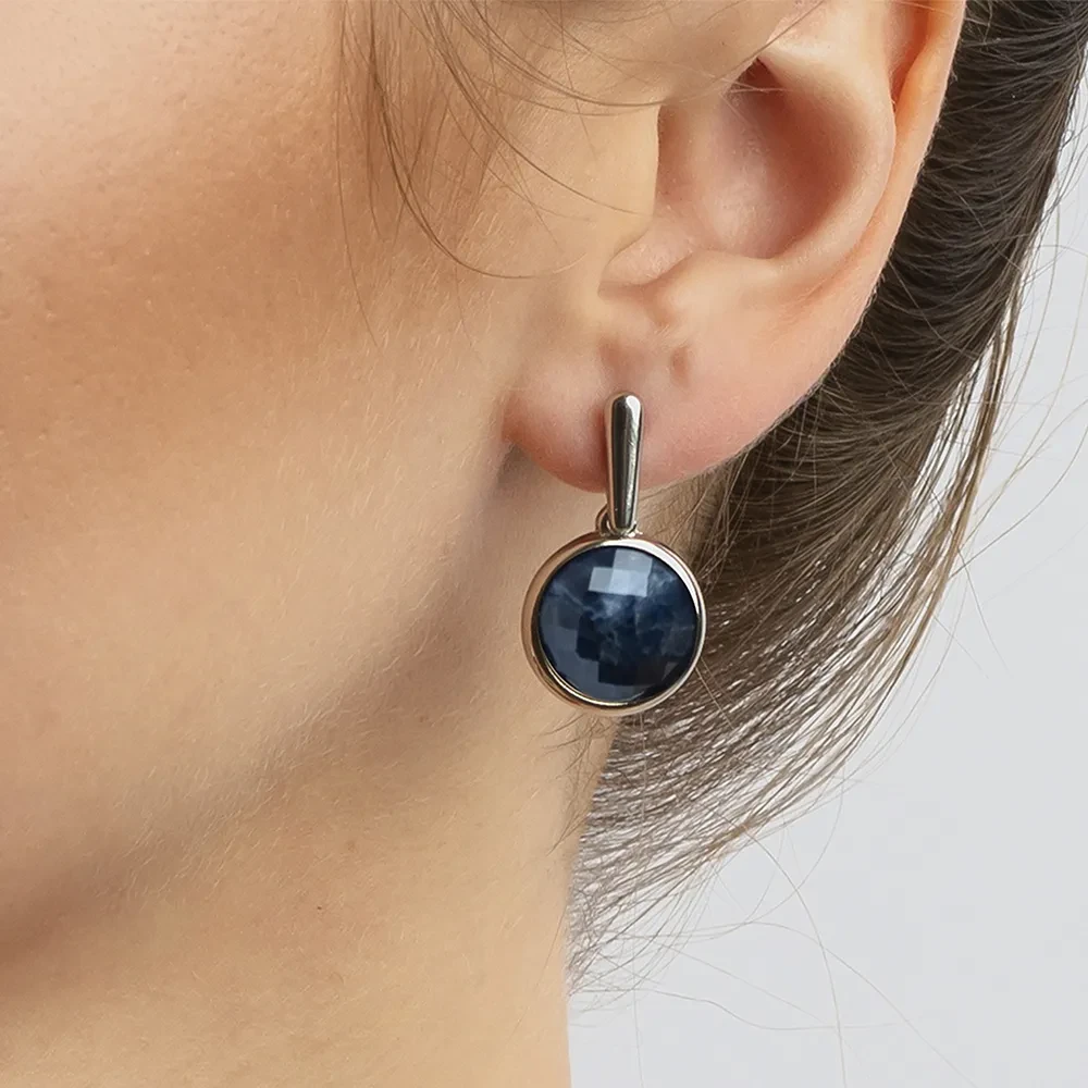 Серьги Possebon pearl sodalite A1993.22 BL/S