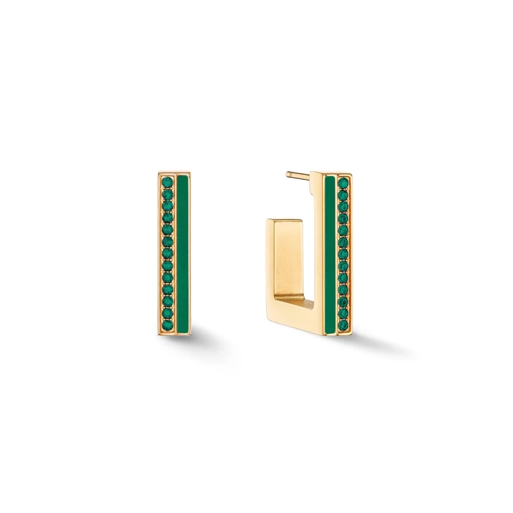 Пусеты COEUR DE LION Dark Green-Gold 0133/21-0549