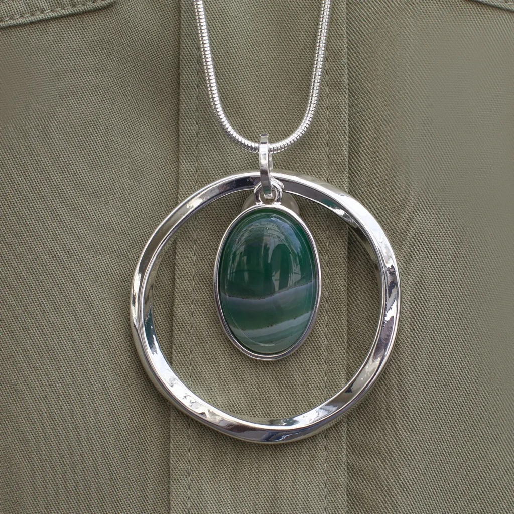 Колье Fiore Luna GREEN QUARTZ LN5144 G/S