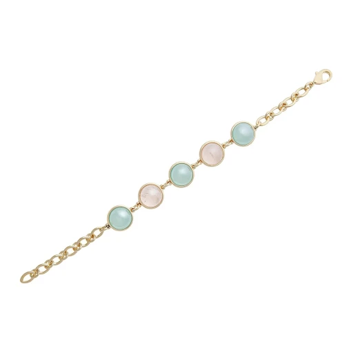 Браслет Possebon Pearl R.Quartz-B.S.Agate C1362.9.21 R/BL/G