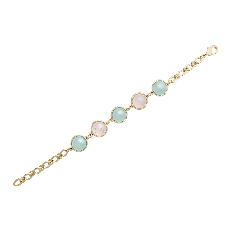 Браслет Possebon Pearl R.Quartz-B.S.Agate C1362.9.21 R/BL/G