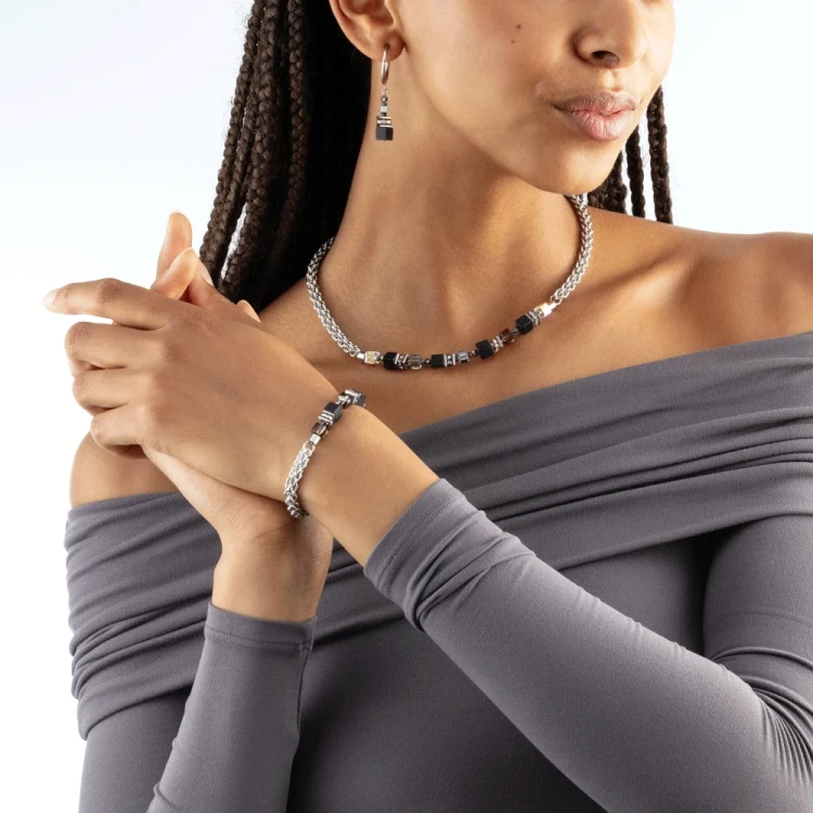 Колье Coeur de Lion Black-Silver 3021/10-1317