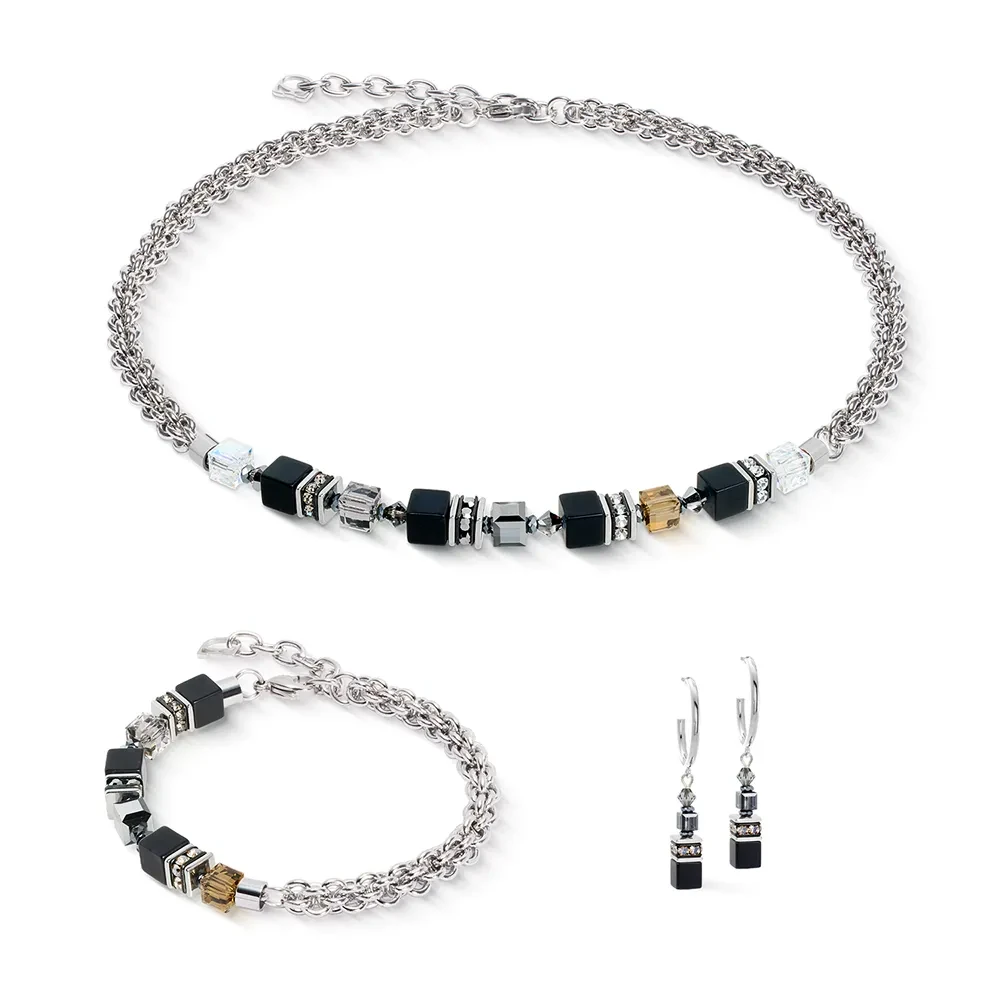 Серьги Coeur de Lion Black-Silver 3021/21-1317