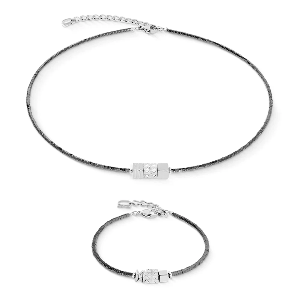 Колье Coeur de Lion Anthracite-Silver 2040/10-1224