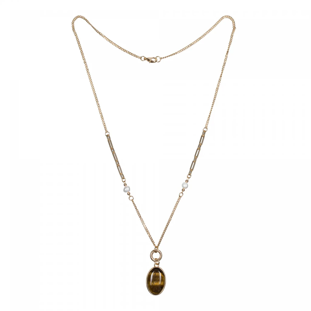 Колье Fiore Luna TIGER EYE LN5156 BR/G