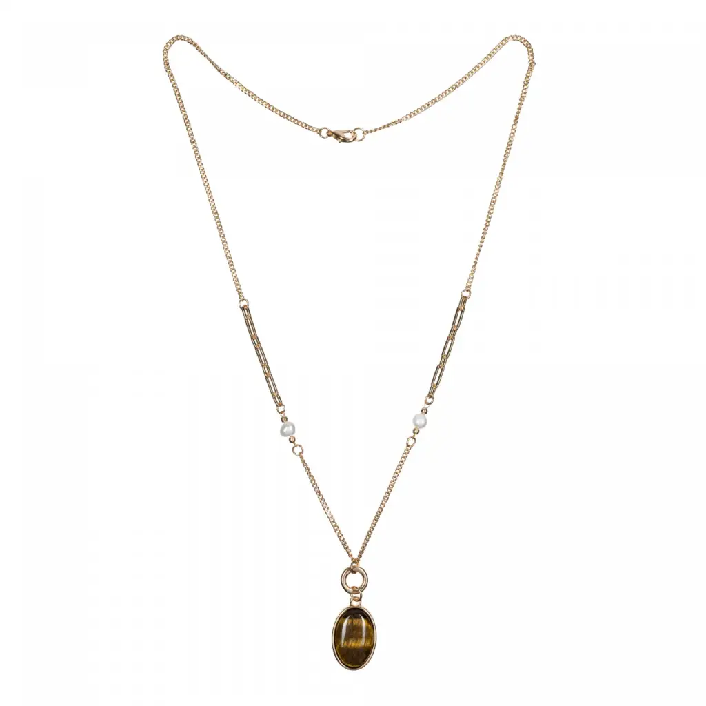 Колье Fiore Luna TIGER EYE LN5156 BR/G