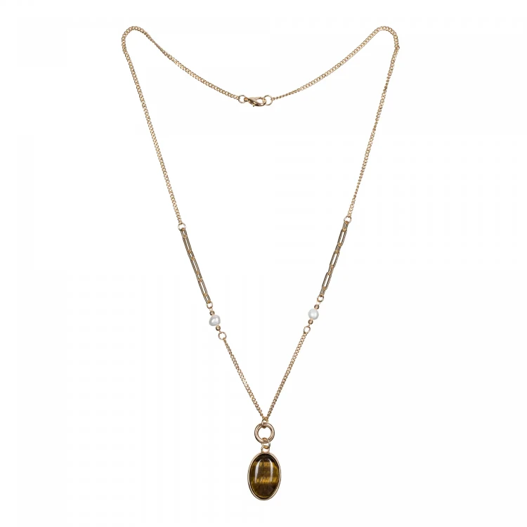Колье Fiore Luna TIGER EYE LN5156 BR/G