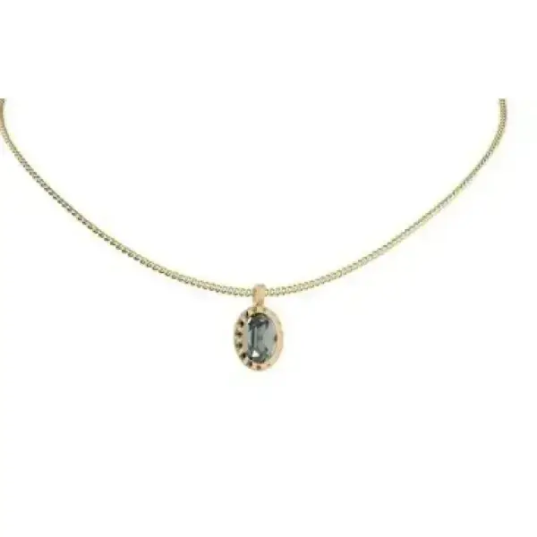 Колье Qudo TIVOLA UNICA big (G/P) Black diamond 3cm 420540