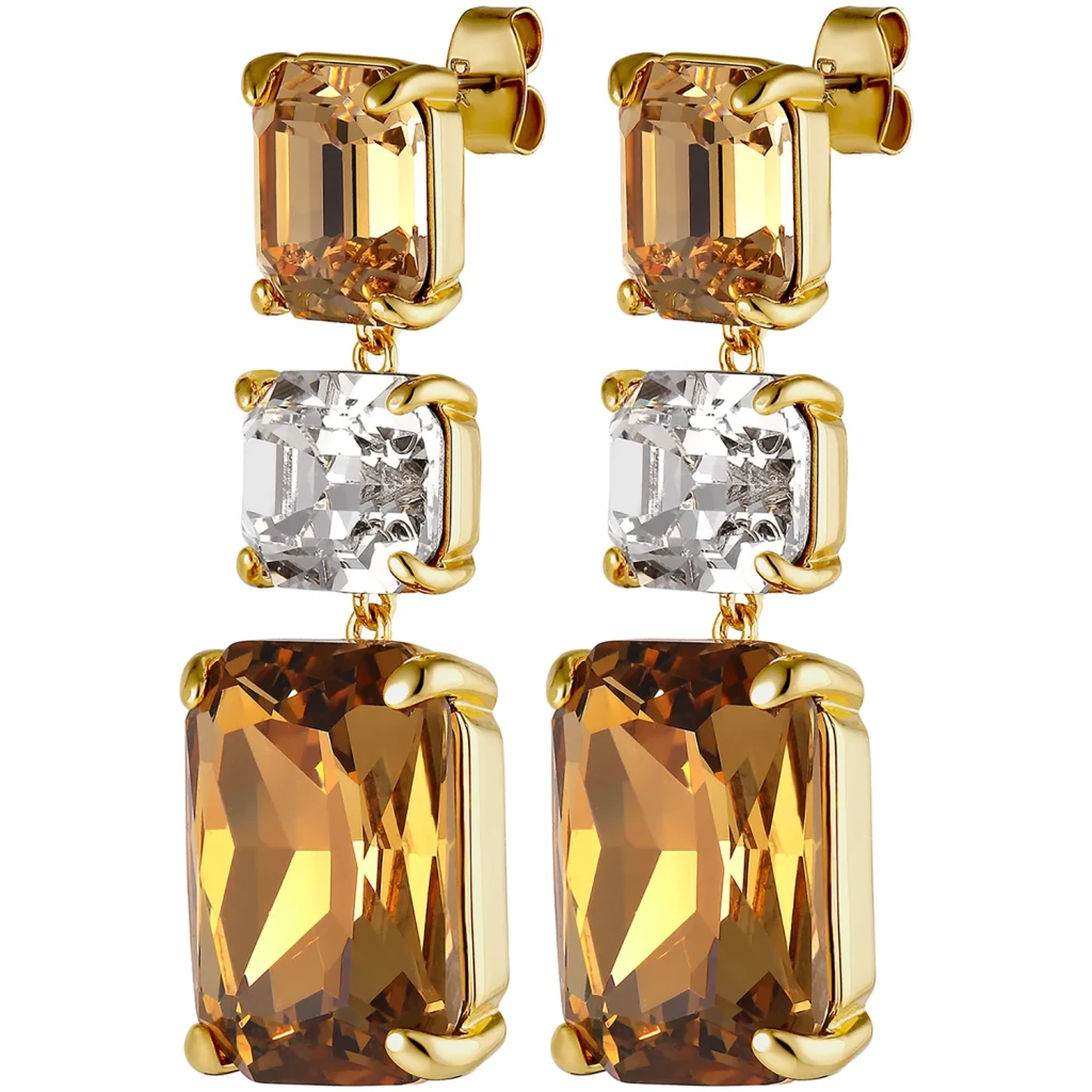 Серьги Dyrberg Kern ESMARA SG GOLDEN / CRYSTAL 460013