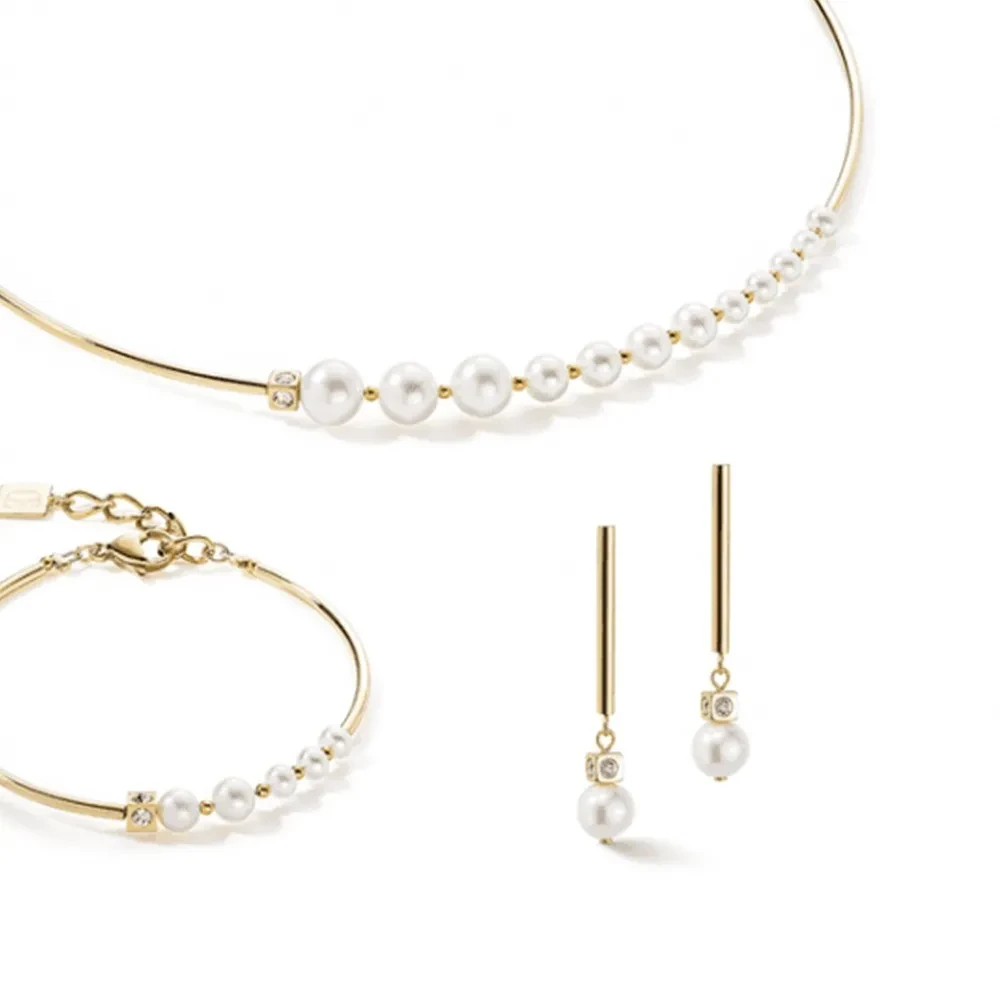 Серьги Coeur de Lion Asymmetry White-Gold 1102/21-1416