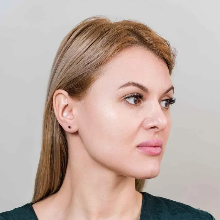 Пусеты BLACK Fiore Luna AE03187-7 BW/G
