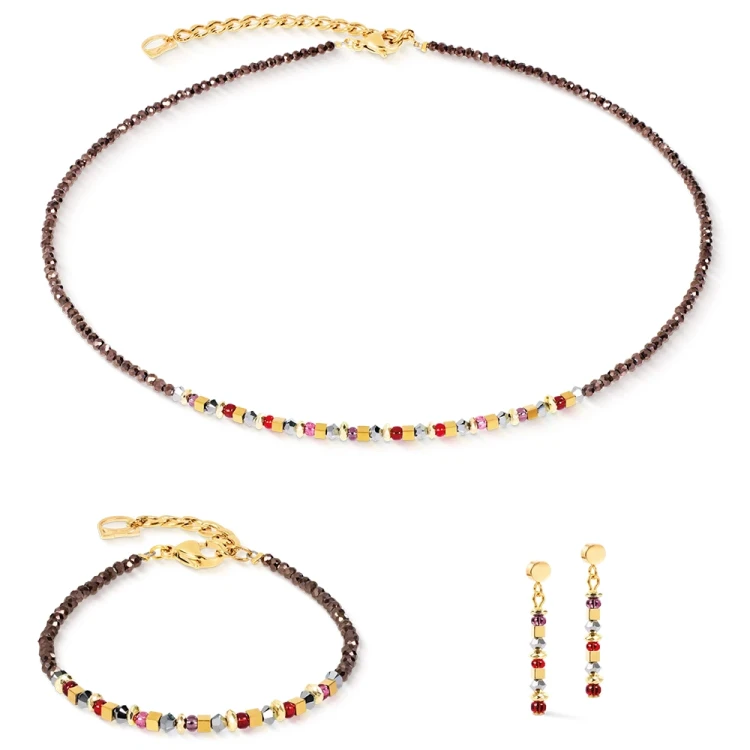 Серьги Coeur de Lion Brown-Red 4359/21-1103