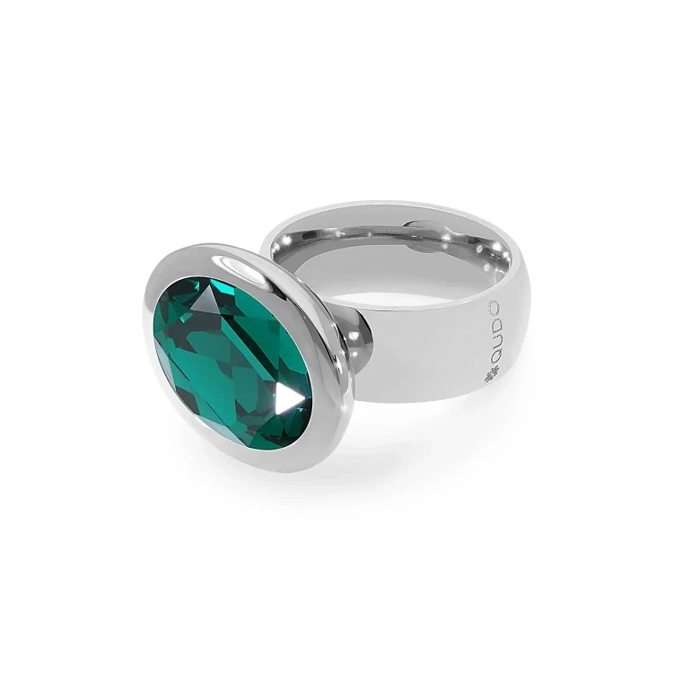 Кольцо Qudo TIVOLA big S emerald  19 мм 632325/19 G/S