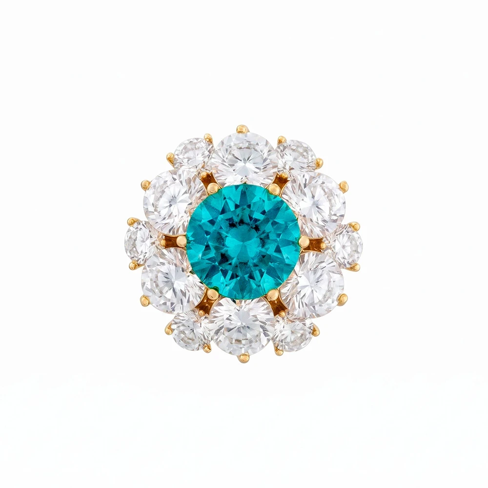 Брошь Кристалл Zircon+магнит XR12099A5 BL/G Fiore Luna