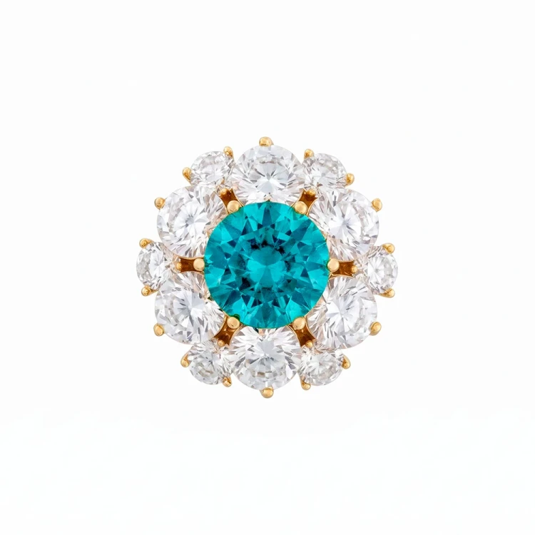 Брошь Кристалл Zircon+магнит XR12099A5 BL/G Fiore Luna