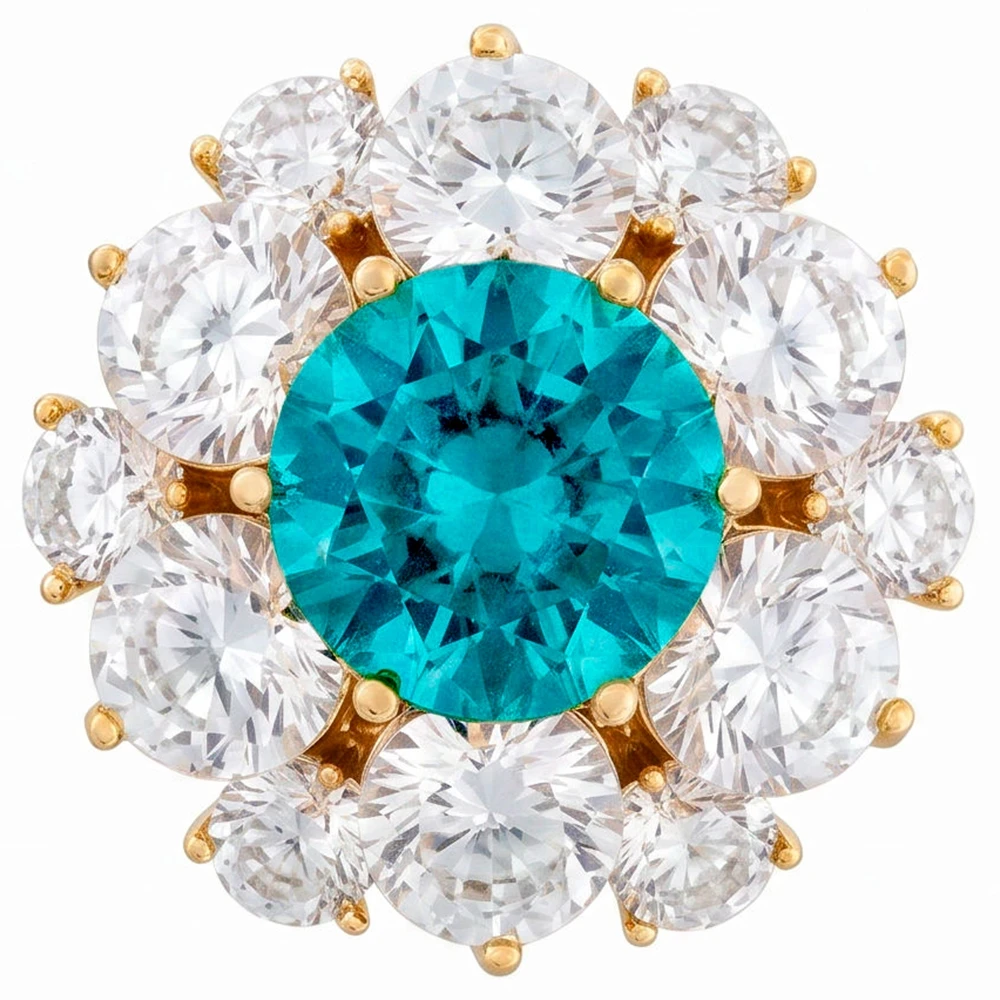 Брошь Кристалл Zircon+магнит XR12099A5 BL/G Fiore Luna