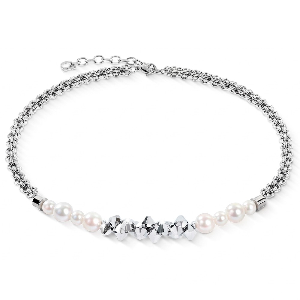 Колье Coeur de Lion White-Silver 2060/10-1417