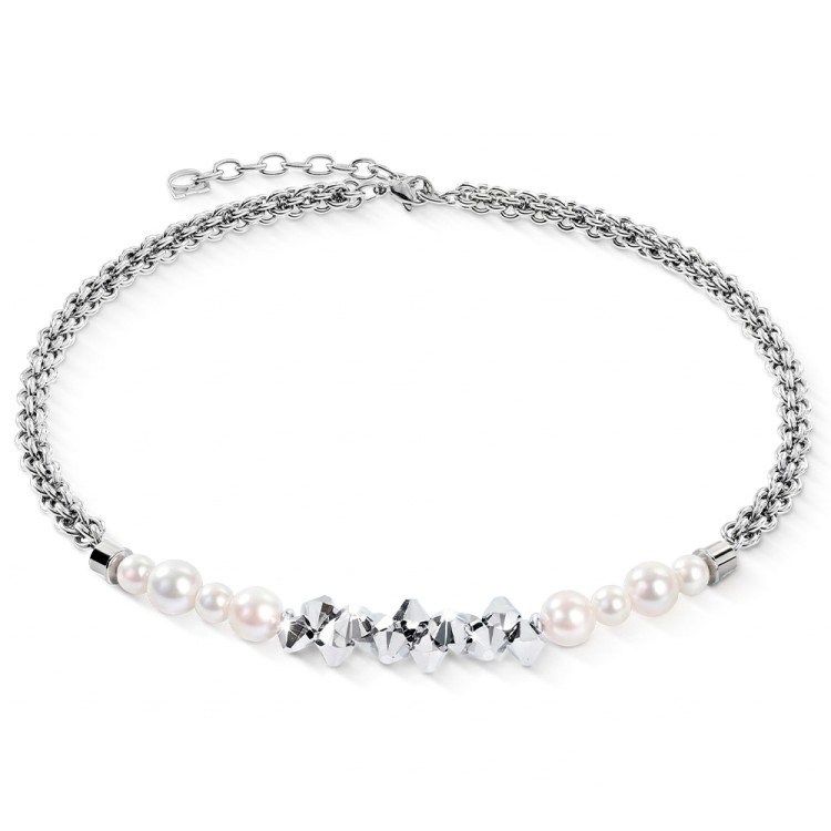 Колье Coeur de Lion White-Silver 2060/10-1417