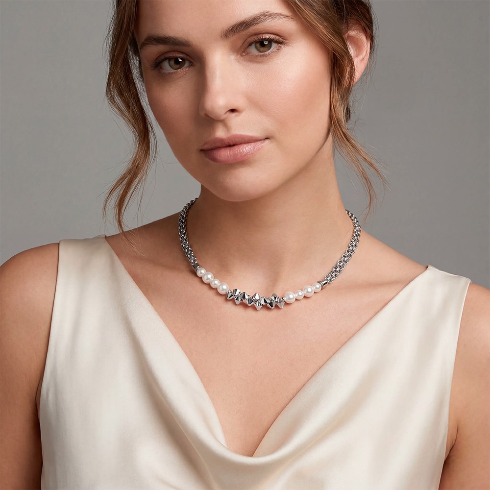 Колье Coeur de Lion White-Silver 2060/10-1417