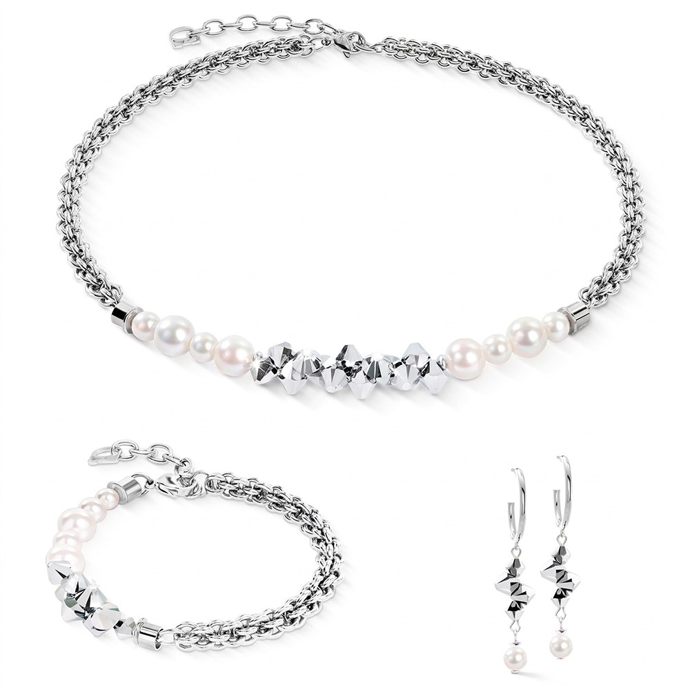 Колье Coeur de Lion White-Silver 2060/10-1417