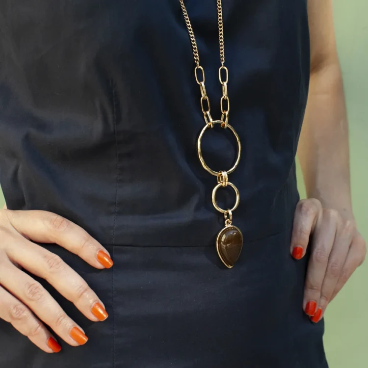 Колье Fiore Luna NATURAL LAPIS LN3171-2 BL/G