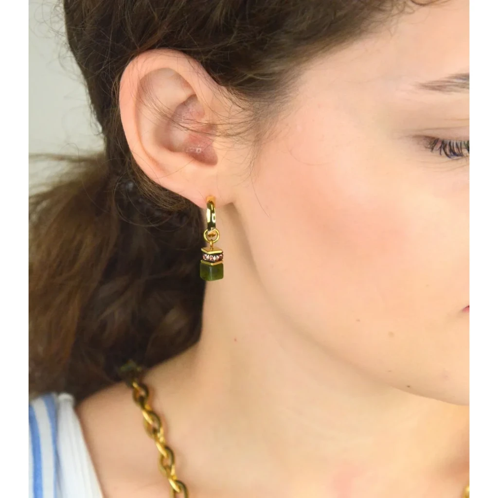 Серьги Coeur de Lion Green-Gold 4524/21-0516