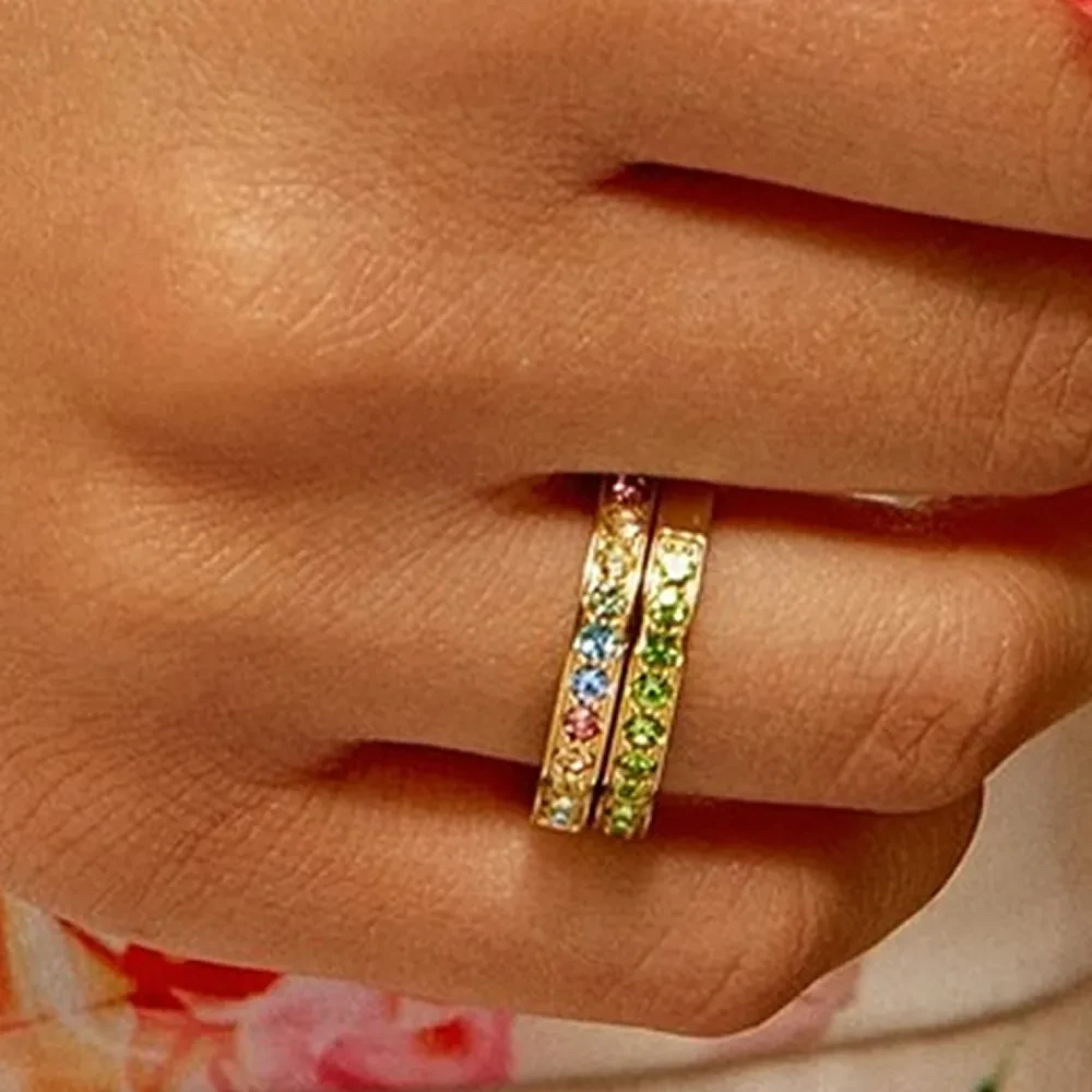 Кольцо Coeur de Lion Multicolor Rainbow-Gold 0146/40-1535 60