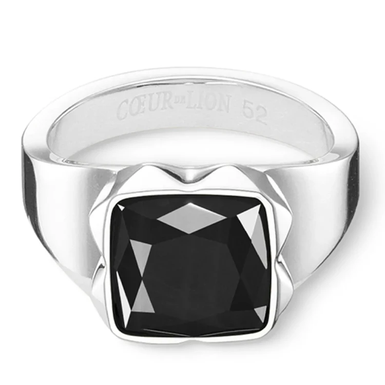 Кольцо Coeur de Lion Black-Silver 1200/40-1317 58