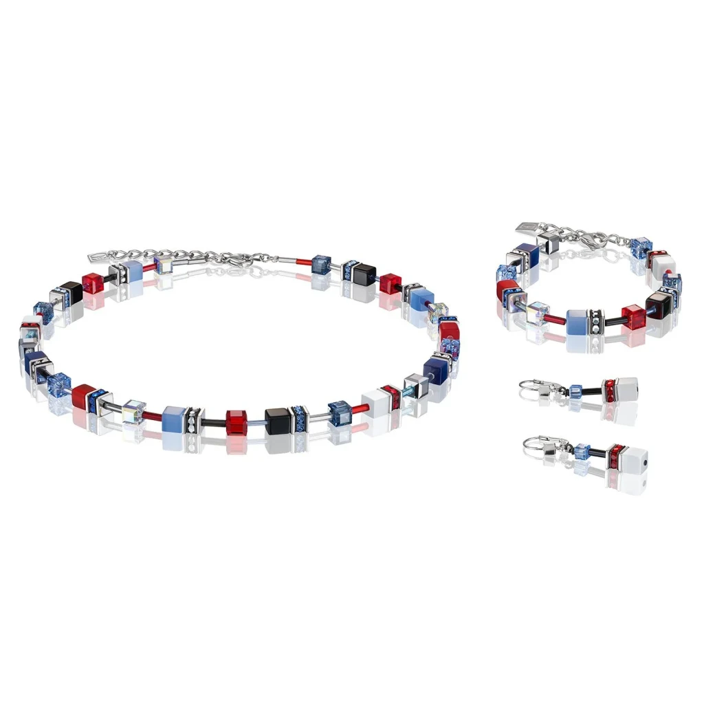 Серьги Coeur de Lion Blue-Red 2838/20-0703