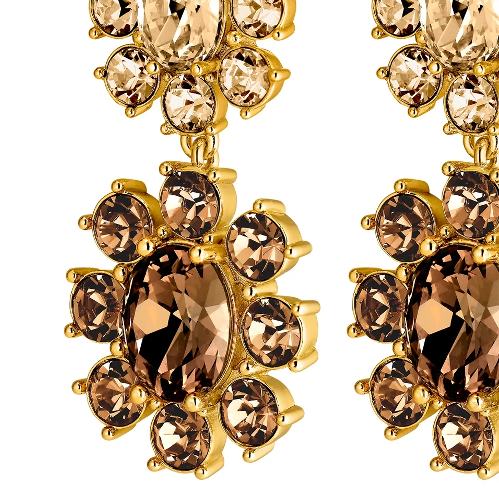 Серьги Dyrberg Kern LINA SG BROWN /GOLDEN 450074