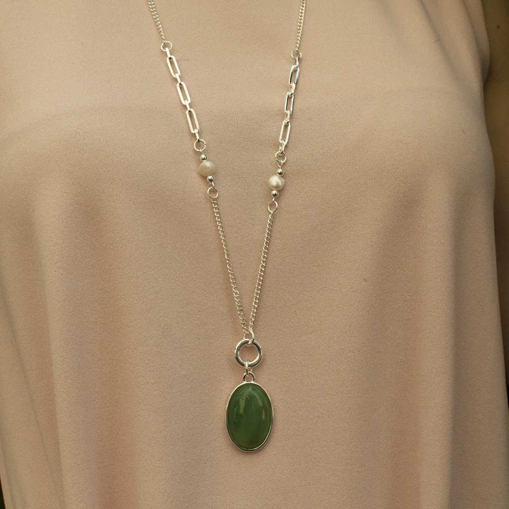 Колье Fiore Luna GREEN AVENTURINE LN5155 G/S