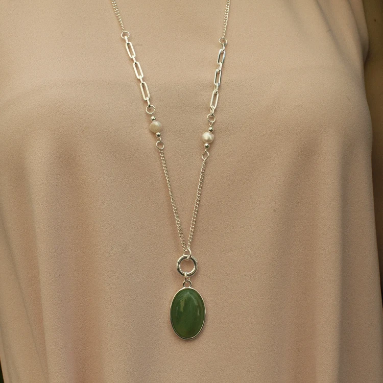Колье Fiore Luna GREEN AVENTURINE LN5155 G/S