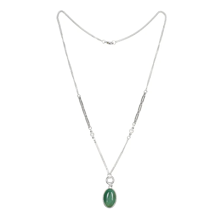 Колье Fiore Luna GREEN AVENTURINE LN5155 G/S