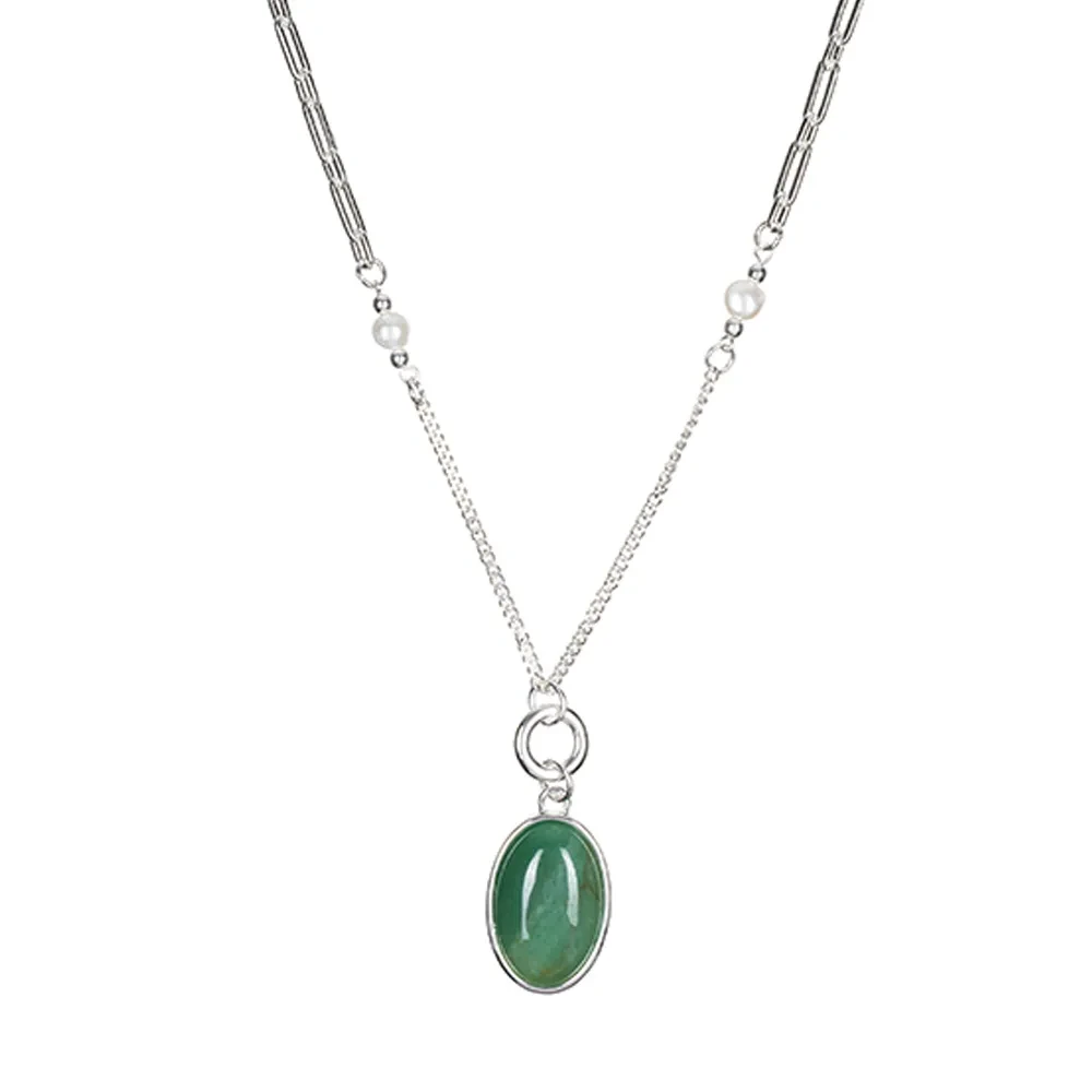 Колье Fiore Luna GREEN AVENTURINE LN5155 G/S