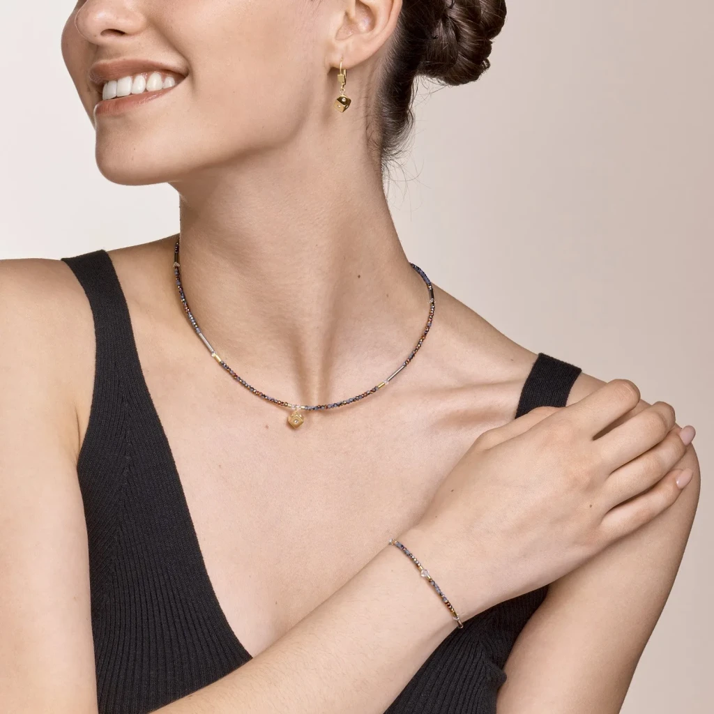 Серьги Coeur de Lion Light Blue-Gold 5080/20-0745