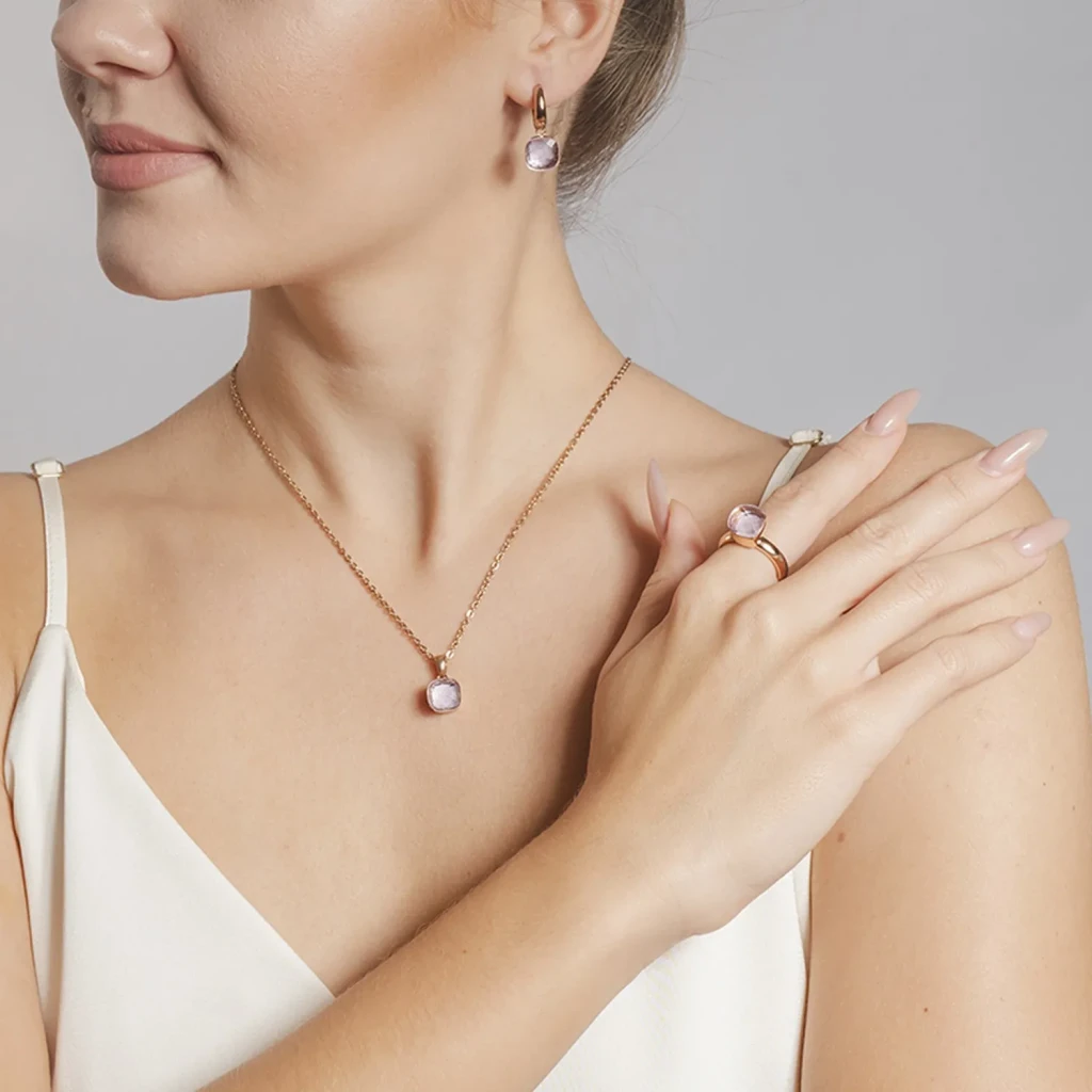 Кольцо Qudo Firenze light rose 19 мм 610282 R/RG