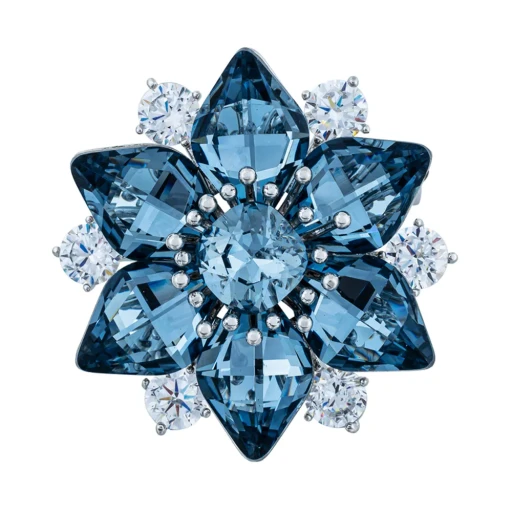 Брошь Fiore Luna Звезда Zircon XR14178A2 BL/S